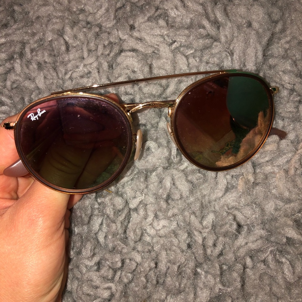 Reflective Round Double Bridge Raybans - Picture 6 of 7